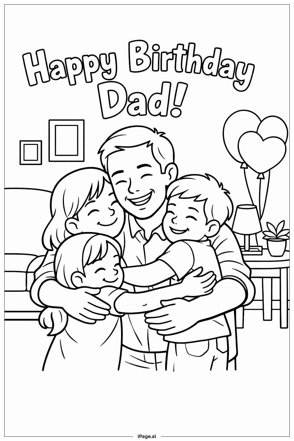happy birthday daddy coloring pages happy birthday daddy coloring pages