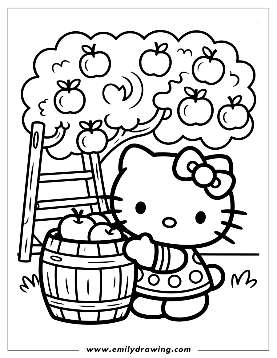 Hello Kitty Coloring Pages Emily Drawing