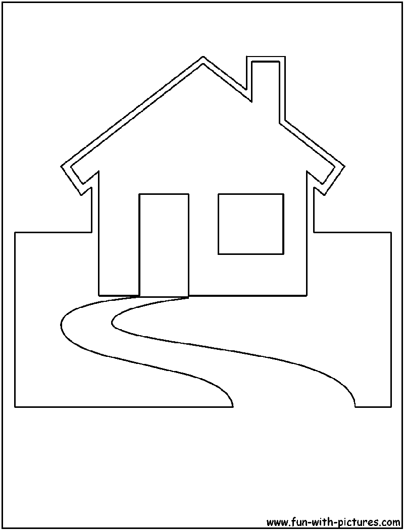 cutout printed house coloring cutout printed house coloring