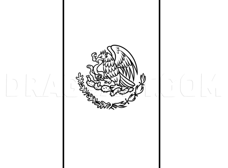 How To Draw The Flag Of Mexico Drawing Step By Step By Dawn DragoArt