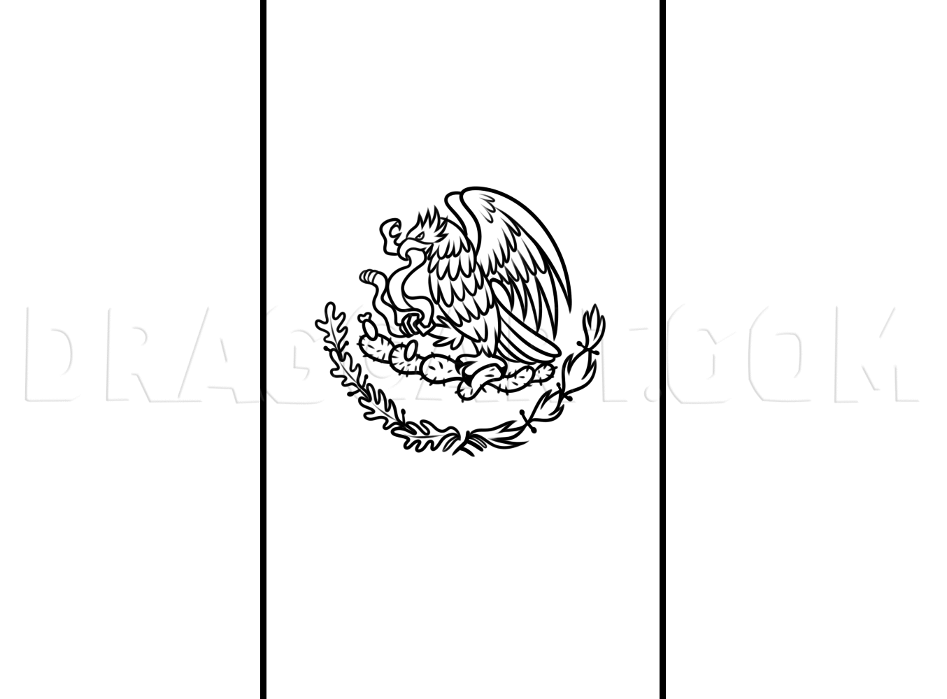 How To Draw The Flag Of Mexico Drawing Step By Step By Dawn DragoArt How To Draw The Flag Of Mexico Drawing Step By Step By Dawn DragoArt