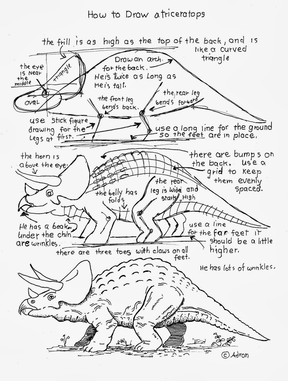 how to draw a triceratops how to draw a triceratops