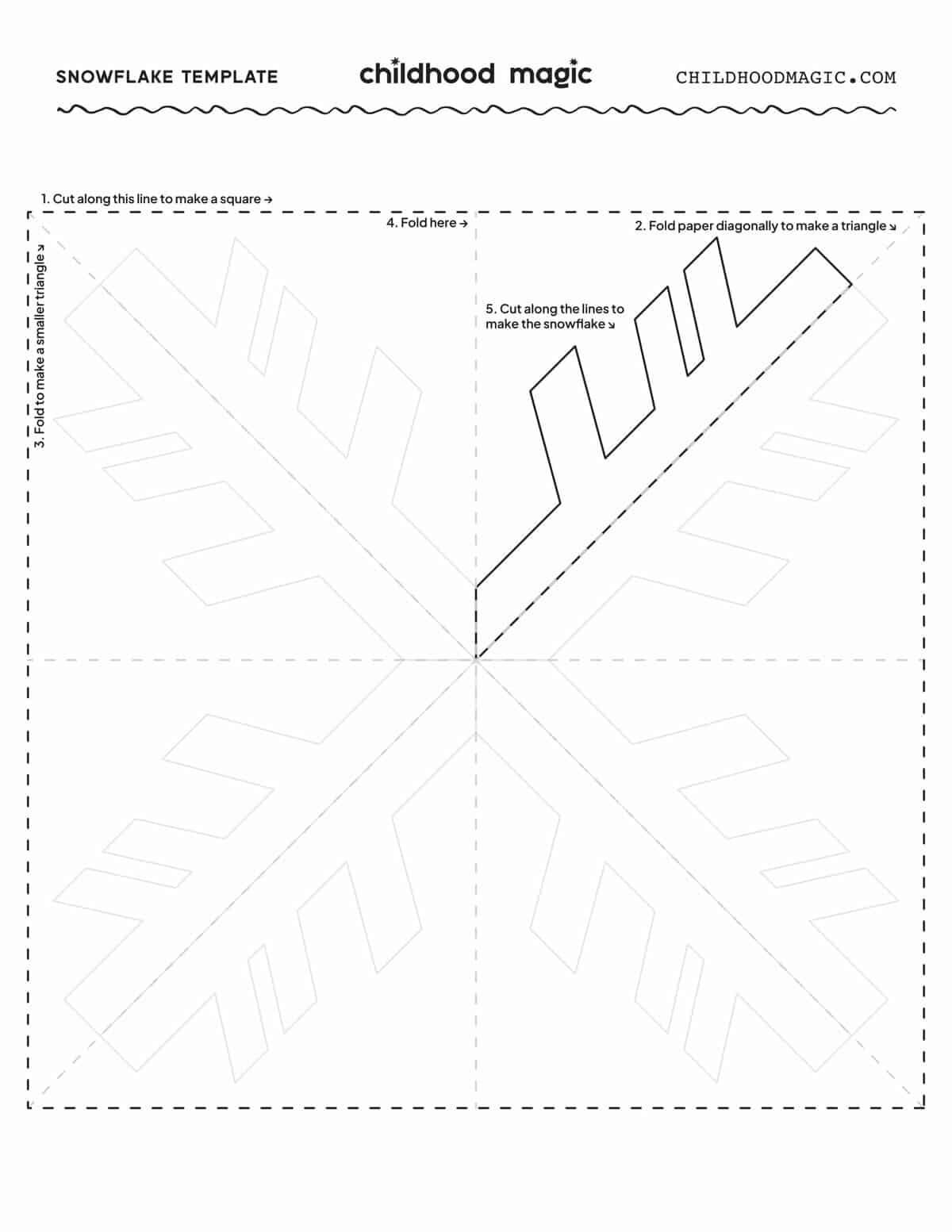 How To Make A Paper Snowflake With 10 Free Printables Childhood Magic How To Make A Paper Snowflake With 10 Free Printables Childhood Magic
