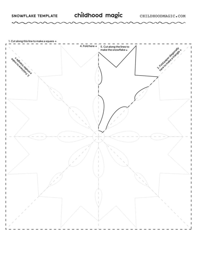 How To Make A Paper Snowflake With 10 Free Printables Childhood Magic