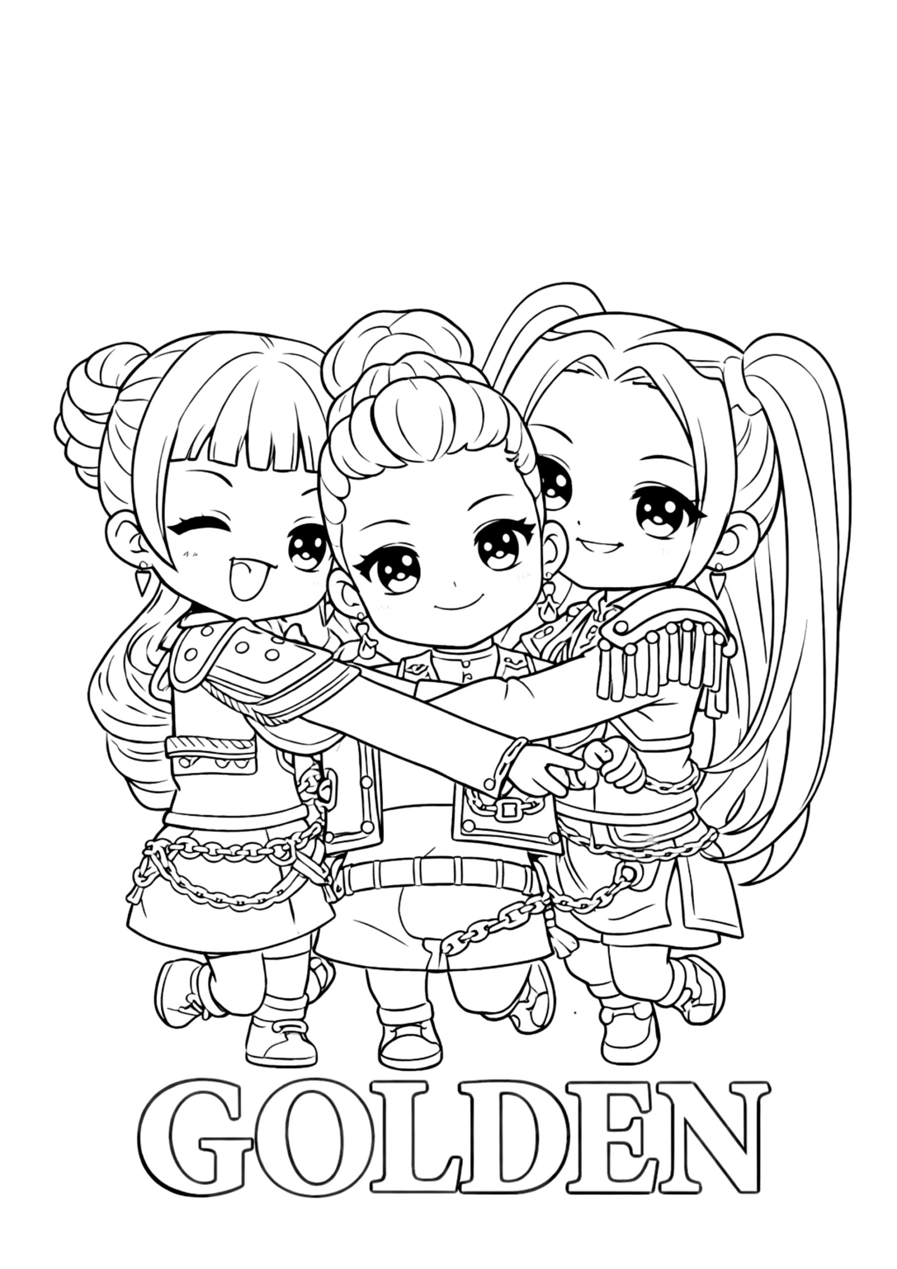 k-pop demon hunters coloring pages k-pop demon hunters coloring pages