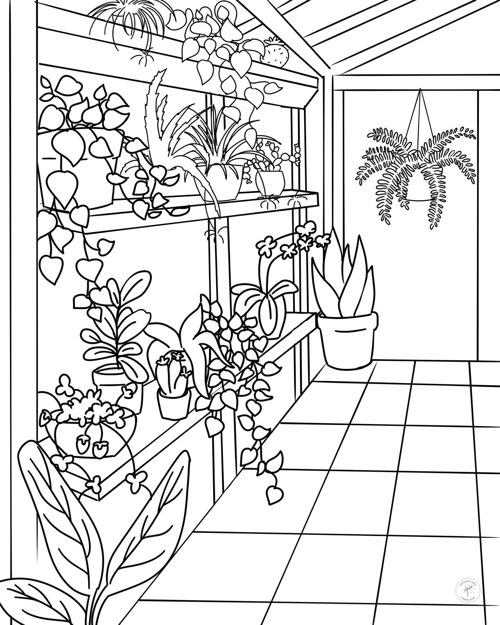 I Made A Greenhouse Coloring Page For Everyone R houseplants I Made A Greenhouse Coloring Page For Everyone R houseplants