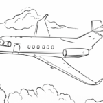 Jet Airplane Coloring Page Free Printable
