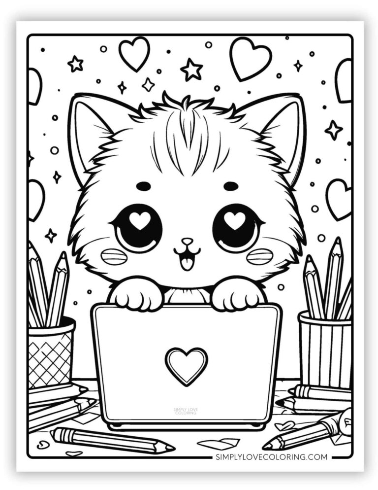 Kitten Coloring Pages Free Printable