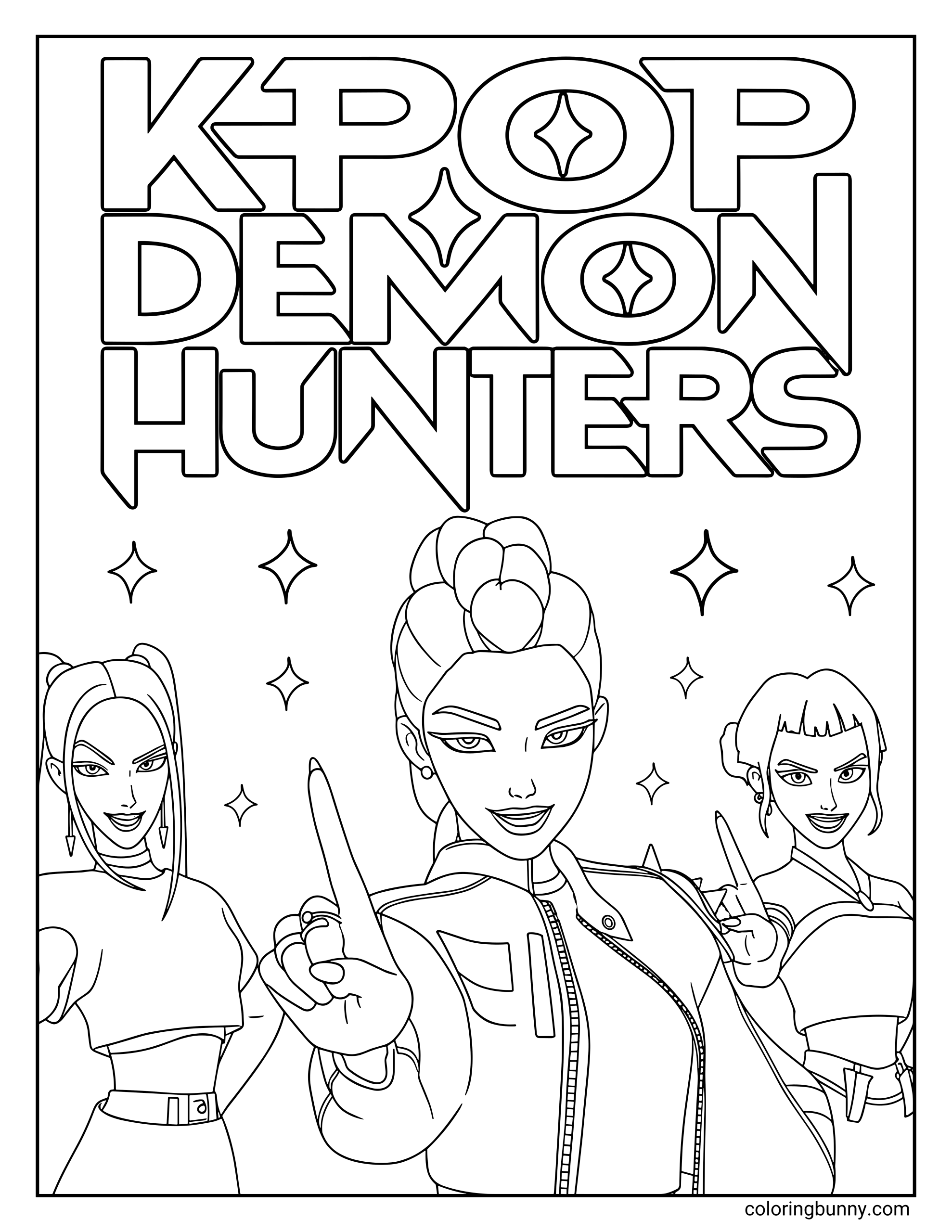 KPop Demon Hunters Coloring Pages 104 Free Printable PDFs KPop Demon Hunters Coloring Pages 104 Free Printable PDFs