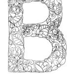 Letter b Coloring Page Etsy