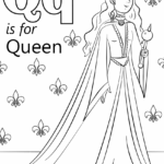Letter Q Is For Queen Coloring Page Free Printable