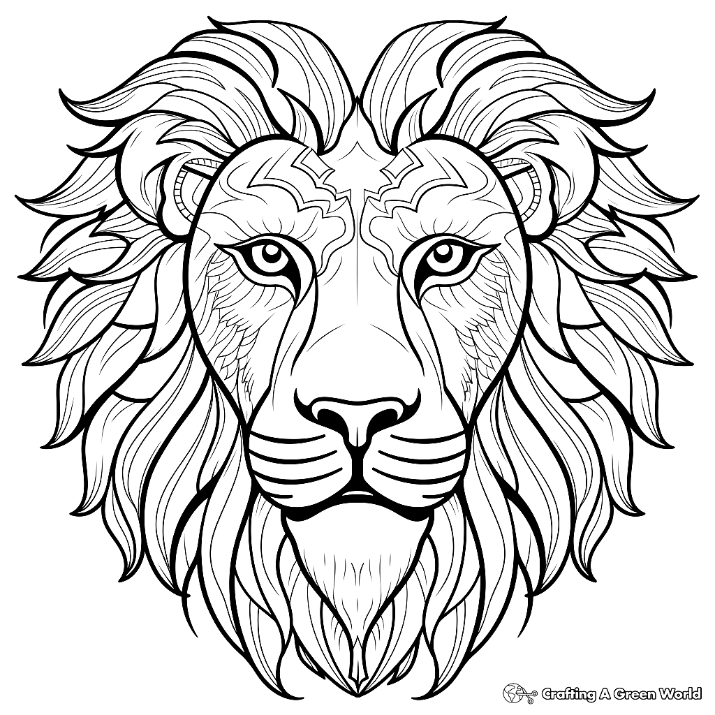 Lion Face Coloring Pages Free Printable Lion Face Coloring Pages Free Printable