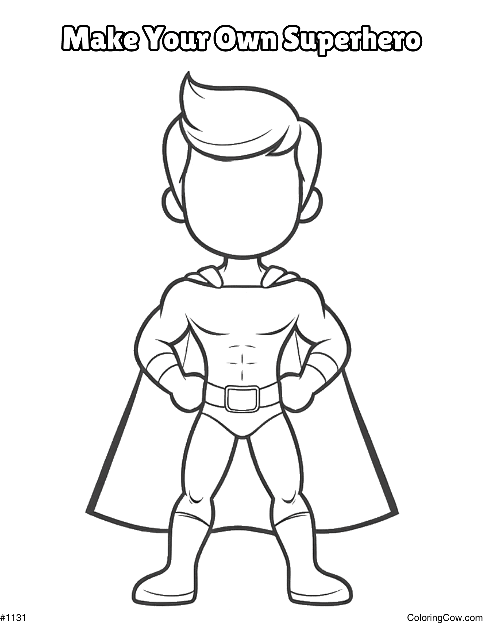 Make Your Own Superhero Coloring Page Make Your Own Superhero Coloring Page