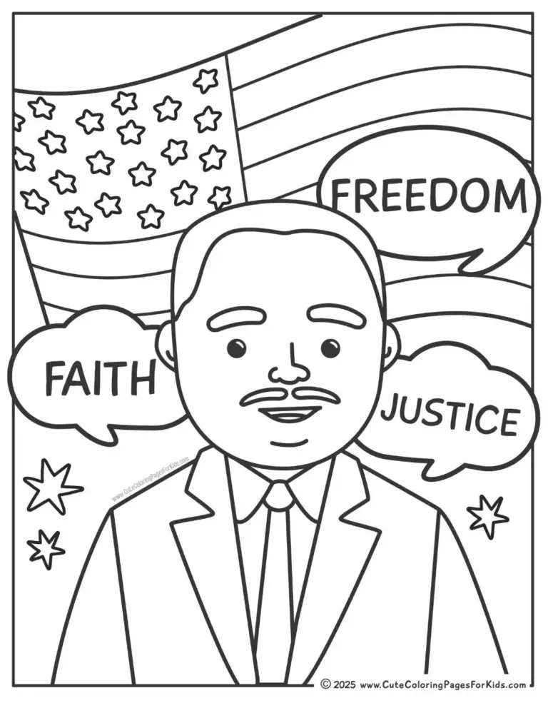 Martin Luther King Coloring Pages Free Printable Cute Coloring Pages For Kids