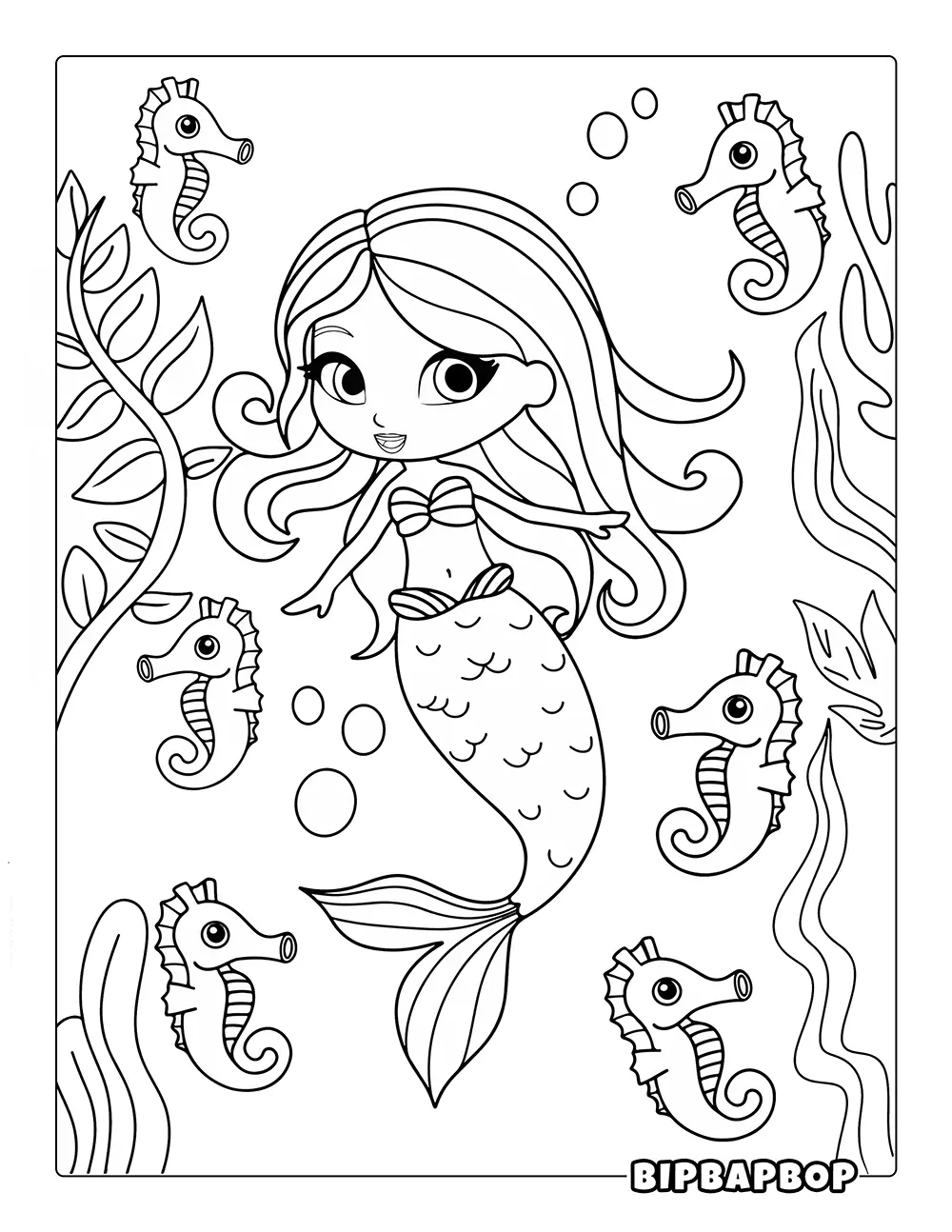 Mermaid Coloring Pages For Kids 30 Free Printable PDFs Mermaid Coloring Pages For Kids 30 Free Printable PDFs