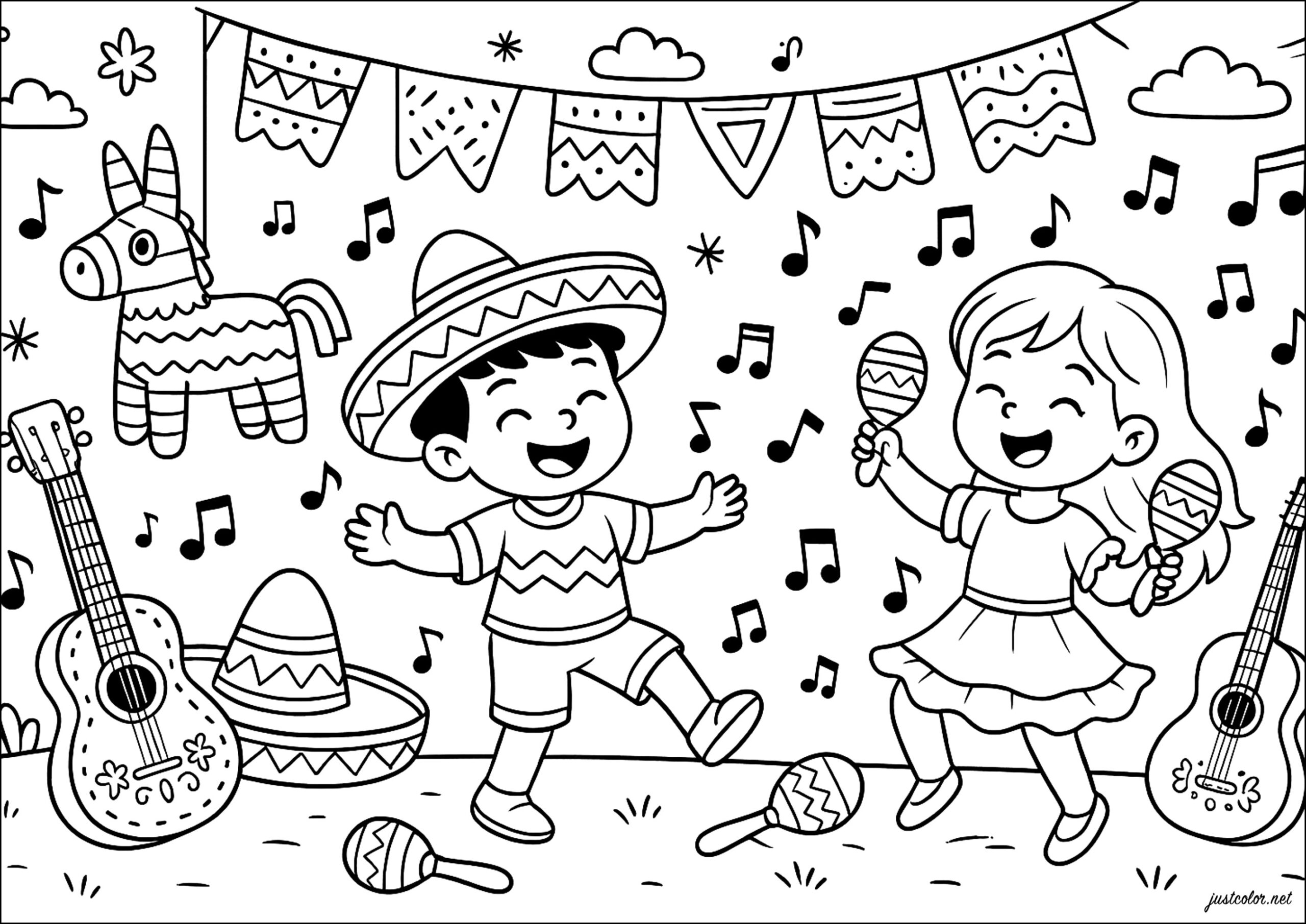 Mexican Celebrations Cinco De Mayo Coloring Pages Mexican Celebrations Cinco De Mayo Coloring Pages