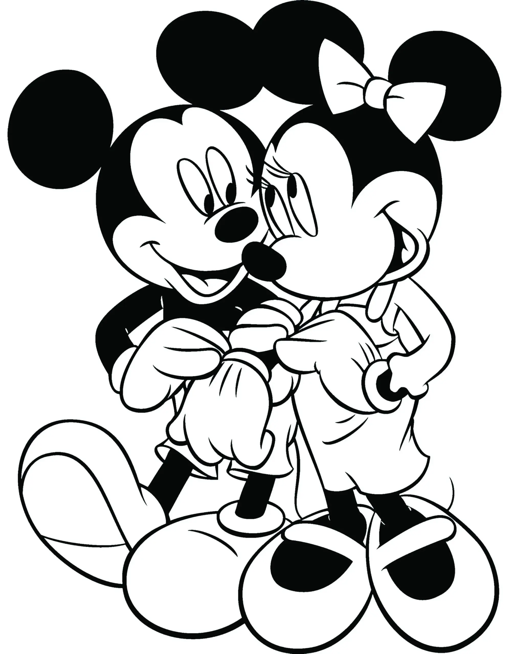 Mickey And Minnie Coloring Pages For Kids PDF Etsy Denmark