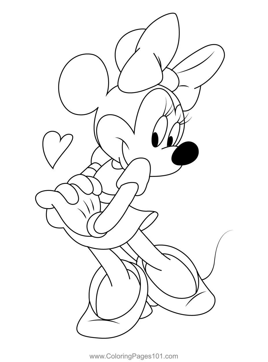 mickey and minnie coloring pages