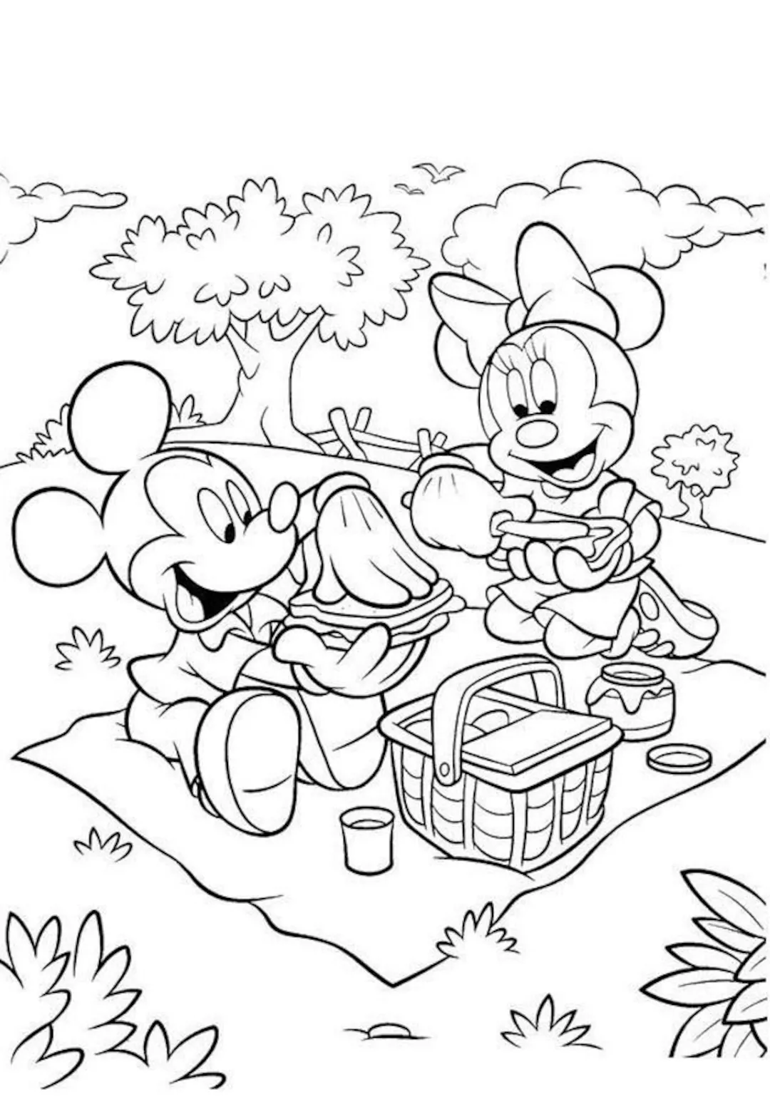 Minnie And Mickey Mouse Printable Coloring Pages For Kids Disney Instant Download Kids Art Activity Toddler Craft Preschool Coloring Etsy