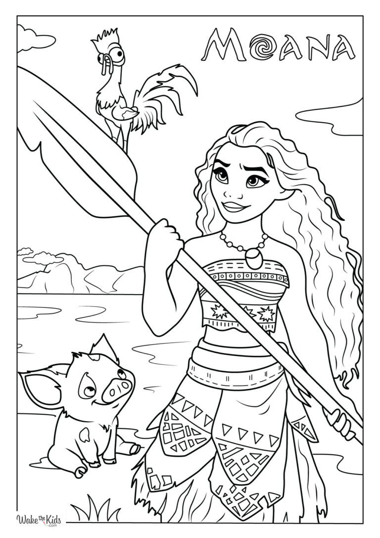 Moana Coloring Pages Free Printable PDFs WakeTheKids
