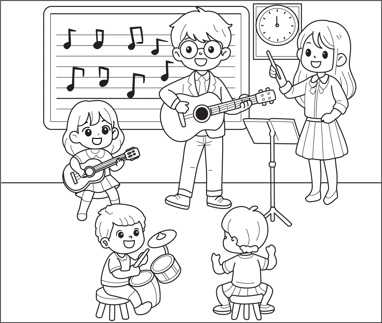music coloring book pages music coloring book pages