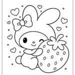My Melody Coloring Pages Free PDF To Download And Print