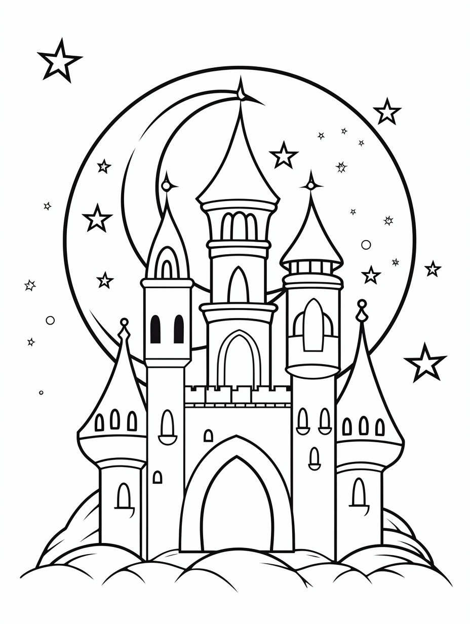 Night Castle Free Coloring Page By Coloring Collective On DeviantArt Night Castle Free Coloring Page By Coloring Collective On DeviantArt