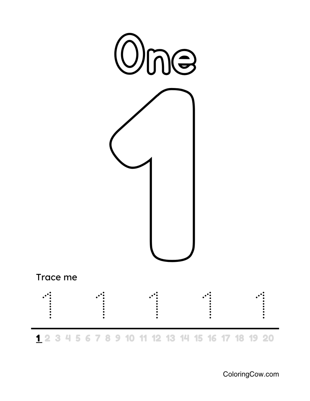Numbers 1 10 Coloring Worksheets Coloring Cow Numbers 1 10 Coloring Worksheets Coloring Cow