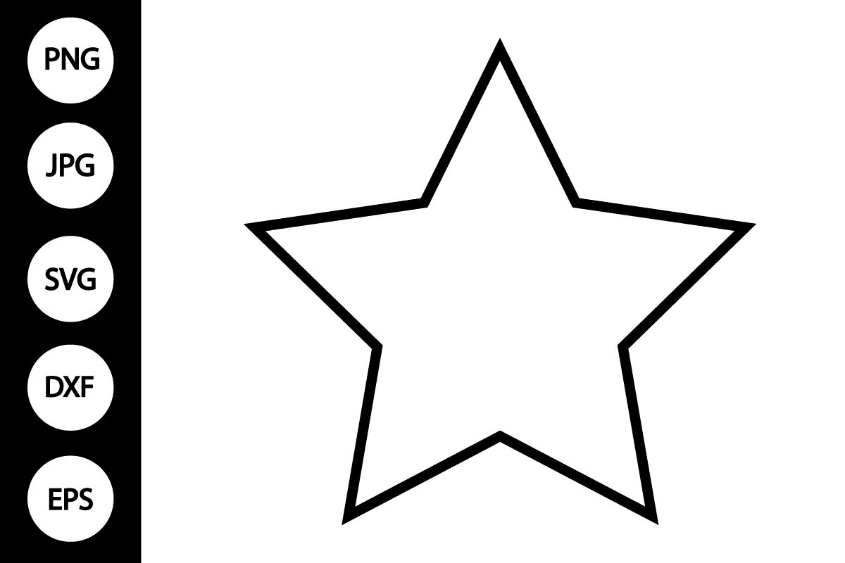 Outline Star SVG Star Coloring Page Outline Star SVG Star Coloring Page