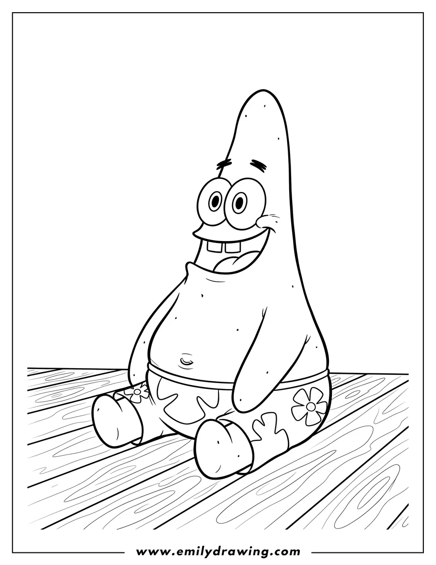 Patrick Star Coloring Pages Emily Drawing Patrick Star Coloring Pages Emily Drawing