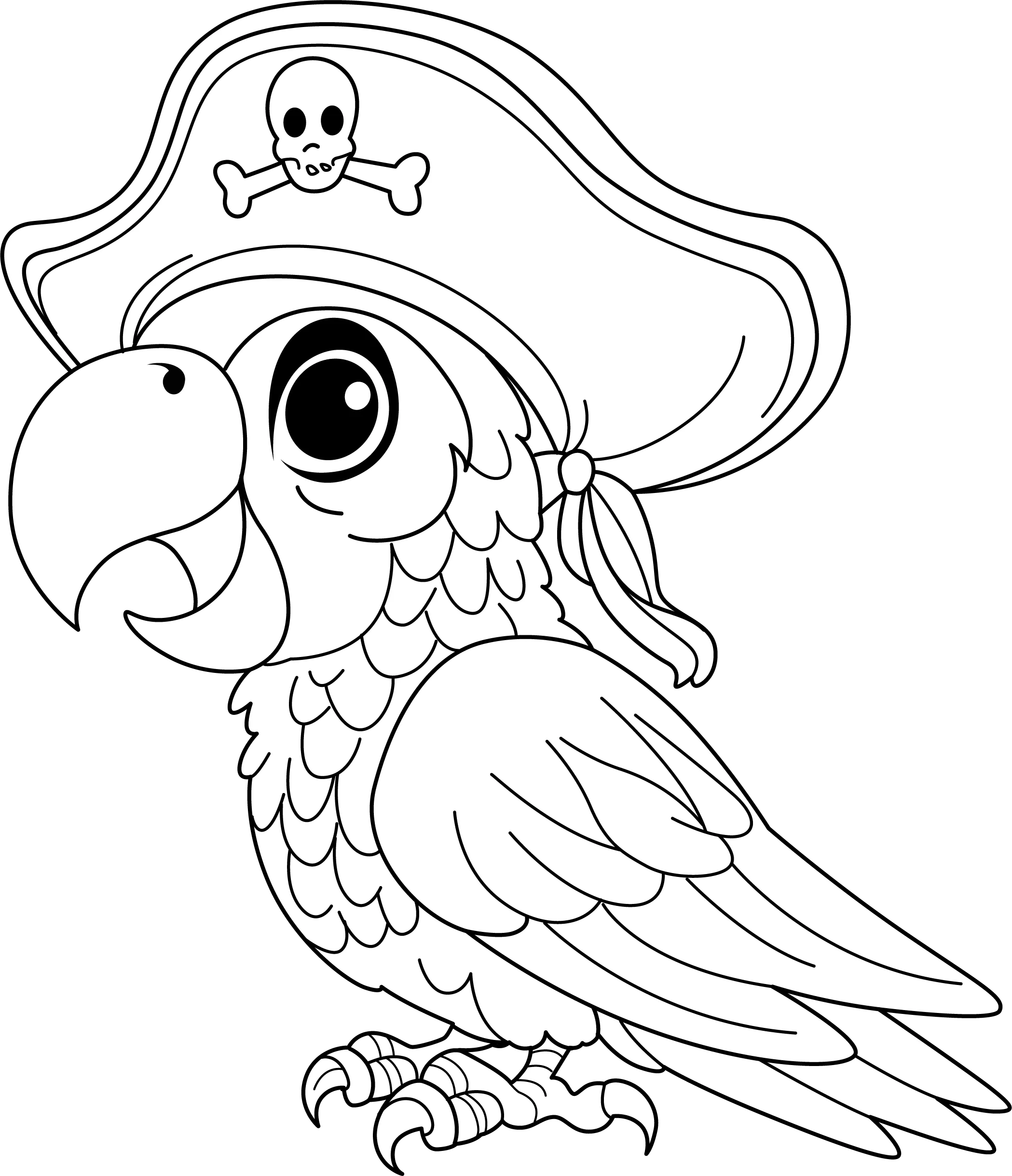 Pirate Parrot Fun Adventure Coloring Page For Kids Pirate Parrot Fun Adventure Coloring Page For Kids