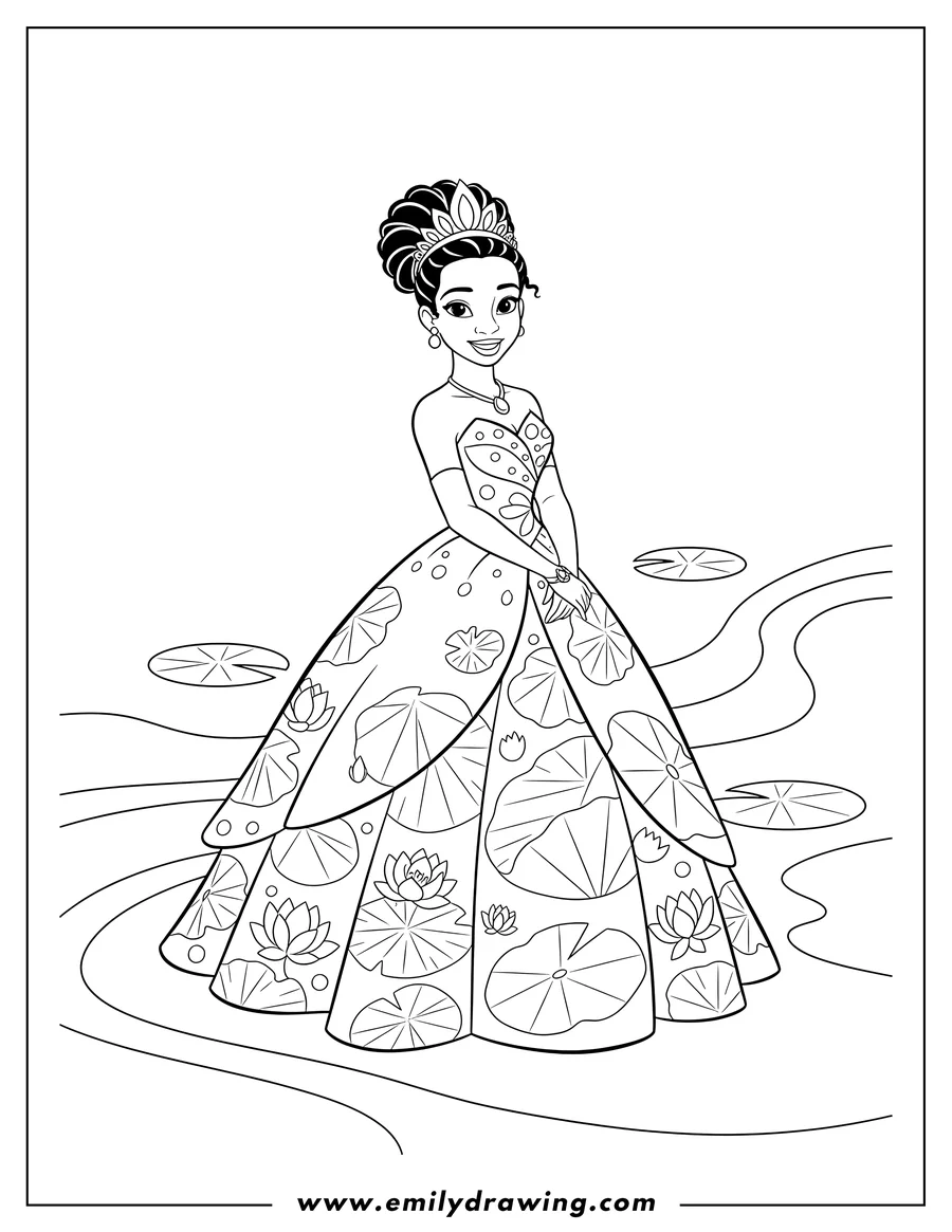 Princess And Frog Coloring Pages Emily Drawing Princess And Frog Coloring Pages Emily Drawing