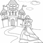 Princess Castle Coloring Page Free Printable