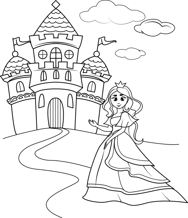 Princess Castle Coloring Page Free Printable