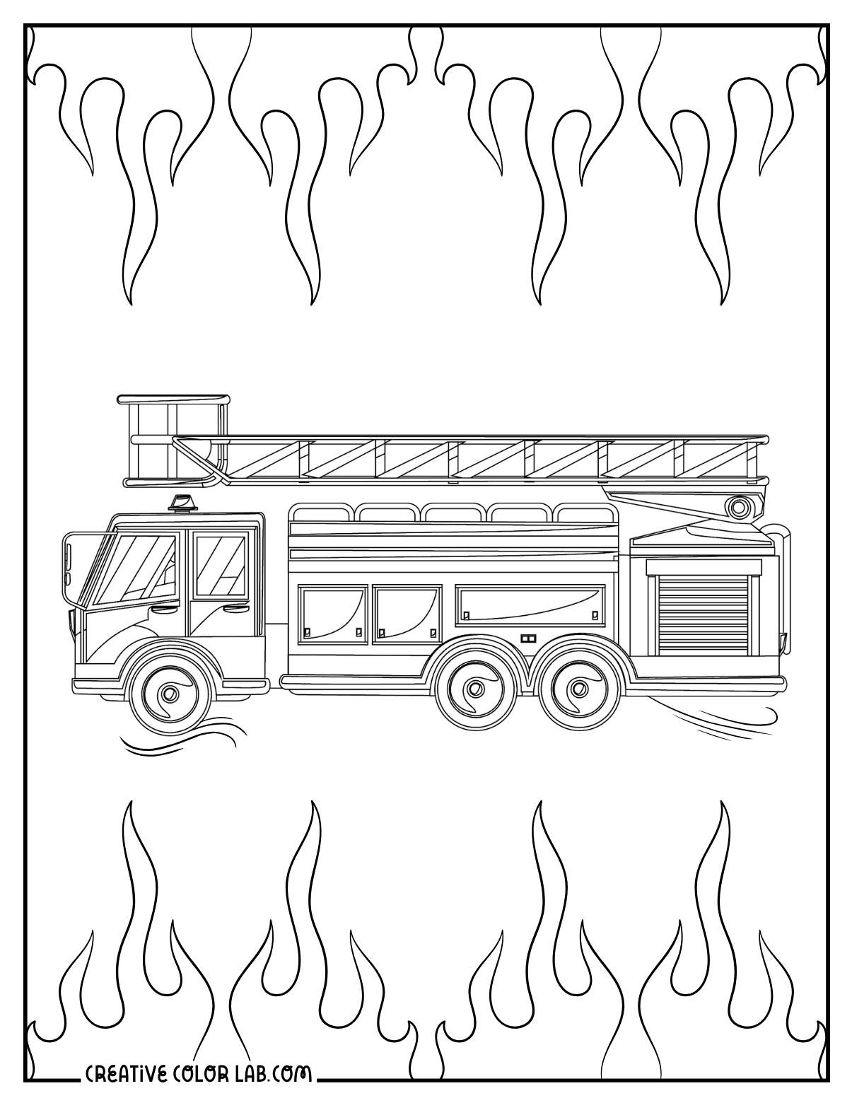 Printable Fire Truck Coloring Pages Printable Fire Truck Coloring Pages