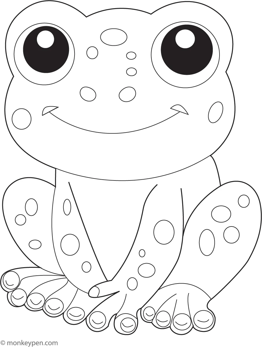 Printable Frog Coloring Page Free PDF For Kids Printable Frog Coloring Page Free PDF For Kids