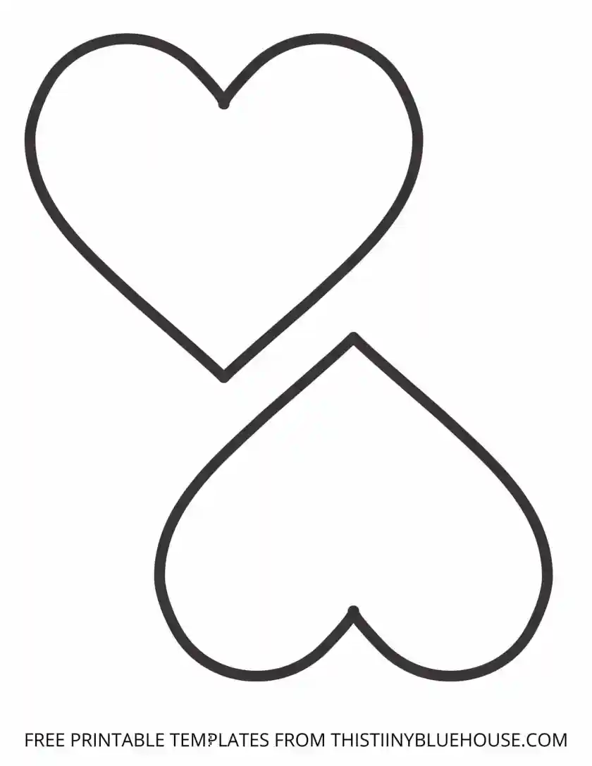 Printable Heart Template small Medium Large This Tiny Blue House Printable Heart Template small Medium Large This Tiny Blue House