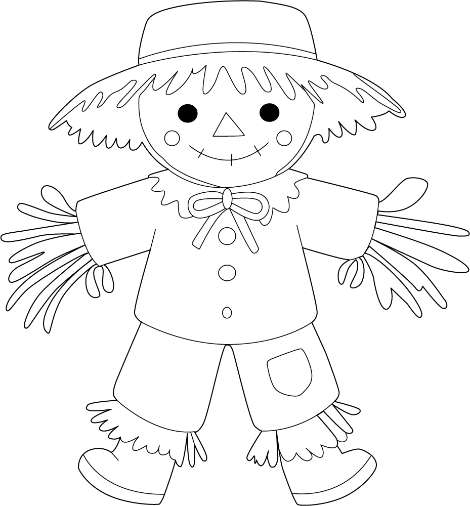 Printable Scarecrow Coloring Sheet Free PDF For Kids Printable Scarecrow Coloring Sheet Free PDF For Kids