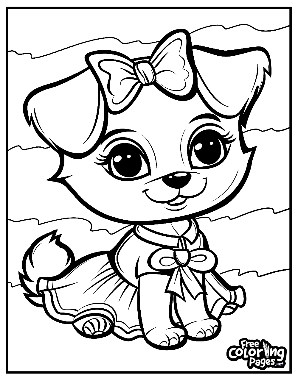 coloring pages of a puppy coloring pages of a puppy