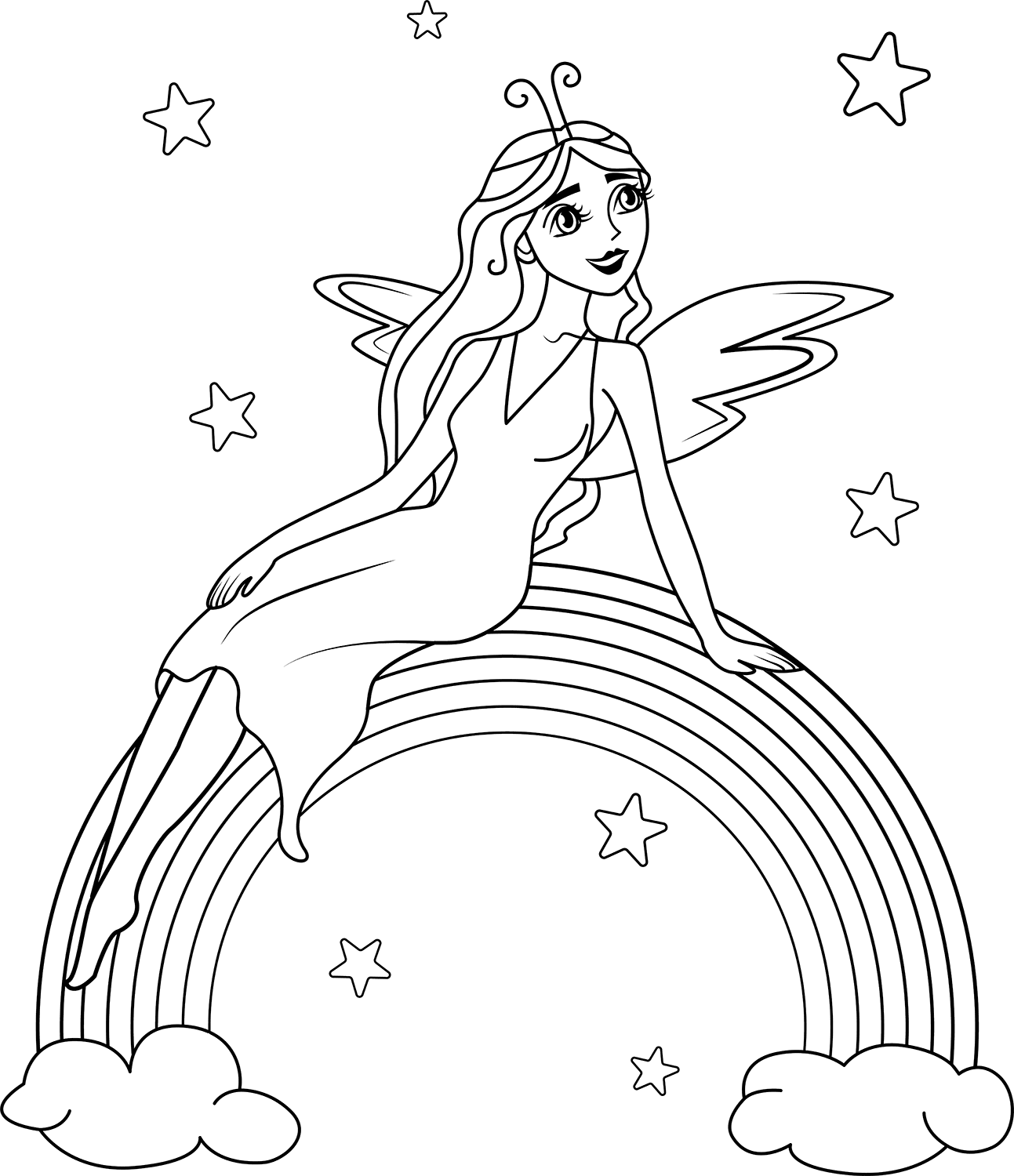 coloring picture of a fairy coloring picture of a fairy
