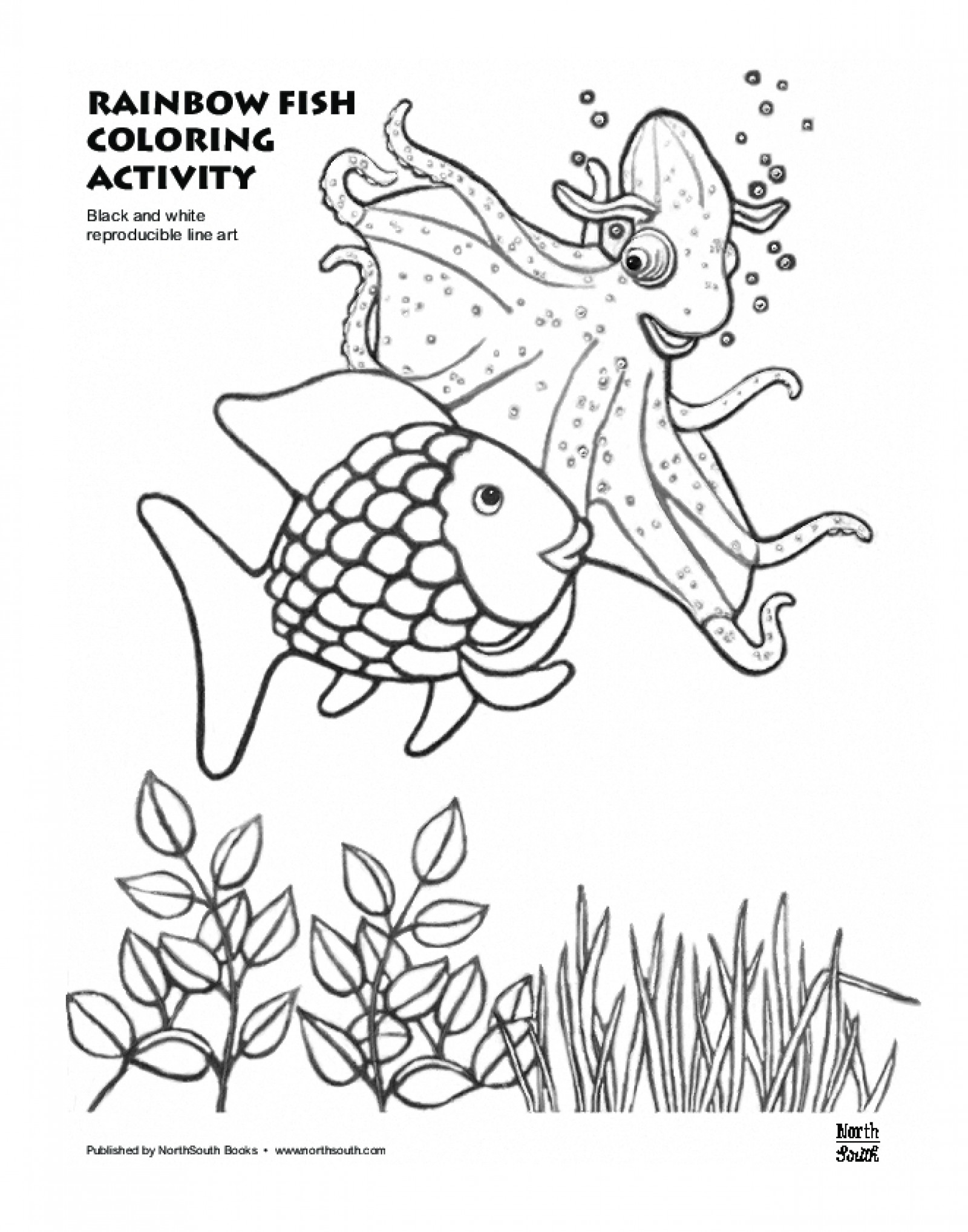 rainbow fish coloring sheet rainbow fish coloring sheet