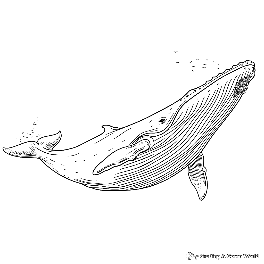 Realistic Whale Coloring Pages Free Printable 