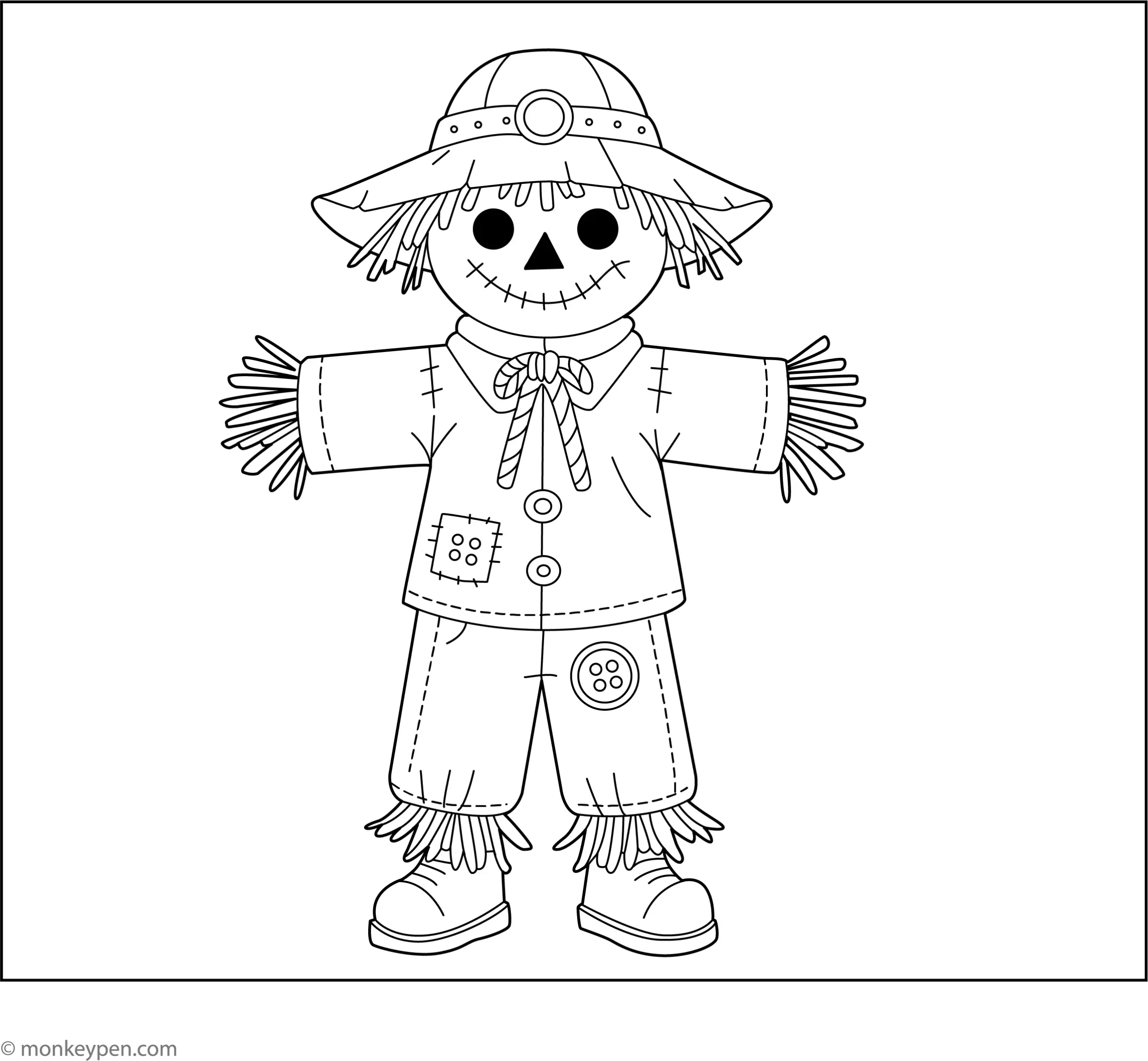 coloring sheets of scarecrows coloring sheets of scarecrows