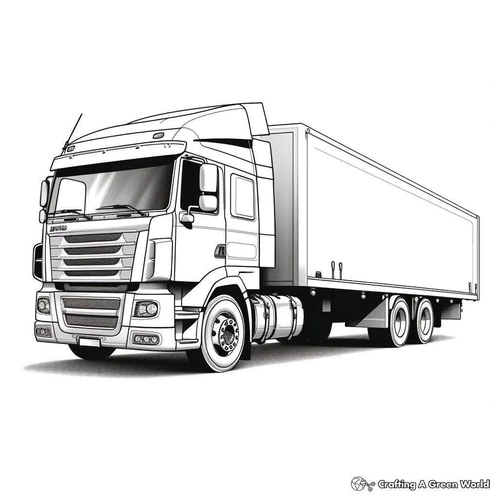 Semi Truck Trailer Coloring Pages Free Printable Semi Truck Trailer Coloring Pages Free Printable