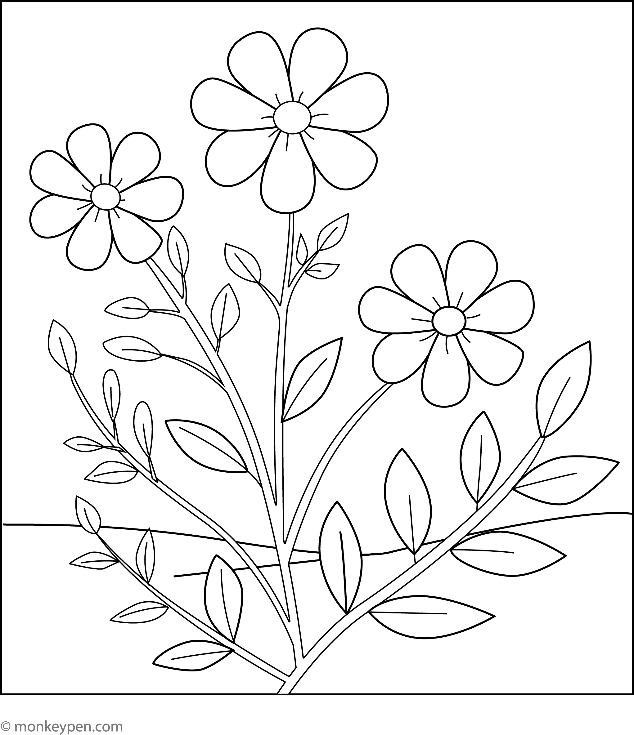Simple Flower Coloring Page Free Printable Coloring Page Simple Flower Coloring Page Free Printable Coloring Page