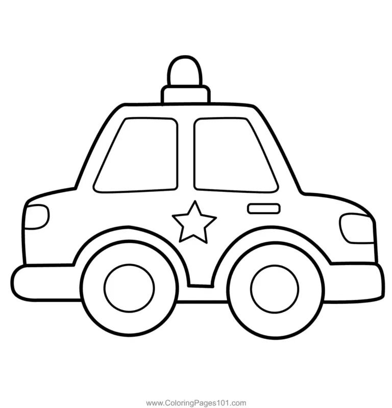Simple Police Vehicle Picture Coloring Page For Kids Free Police Cars Printable Coloring Pages Online For Kids ColoringPages101 Coloring Pages For Kids