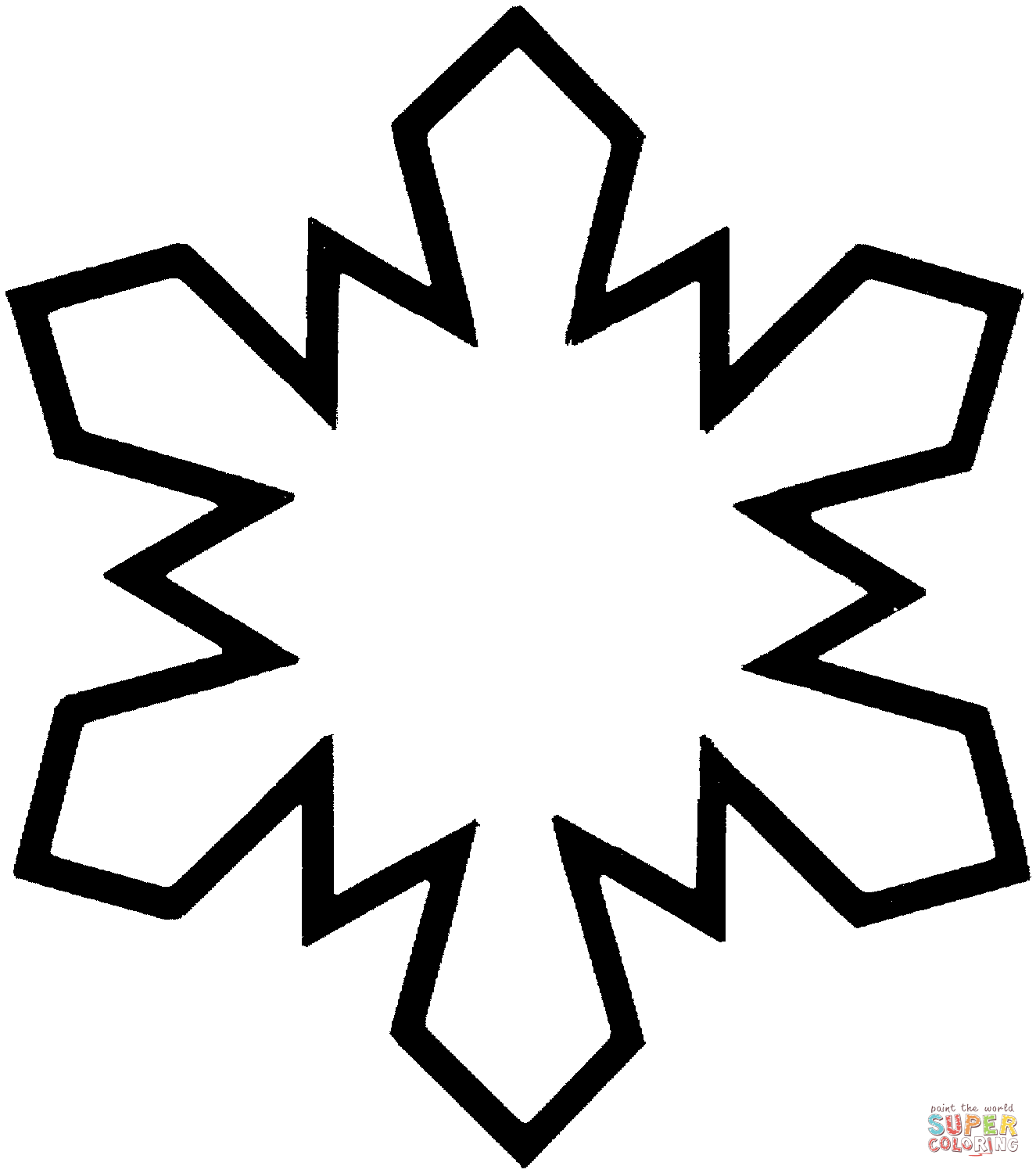 Simple Snowflake Coloring Page Free Printable Simple Snowflake Coloring Page Free Printable