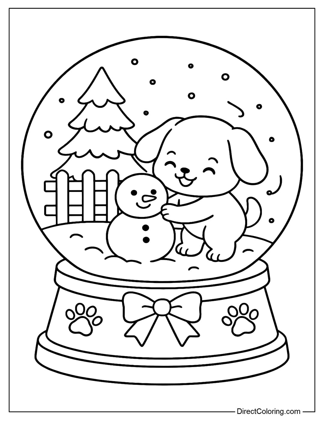 Snow Globe Coloring Pages Free PDF To Download And Print Snow Globe Coloring Pages Free PDF To Download And Print