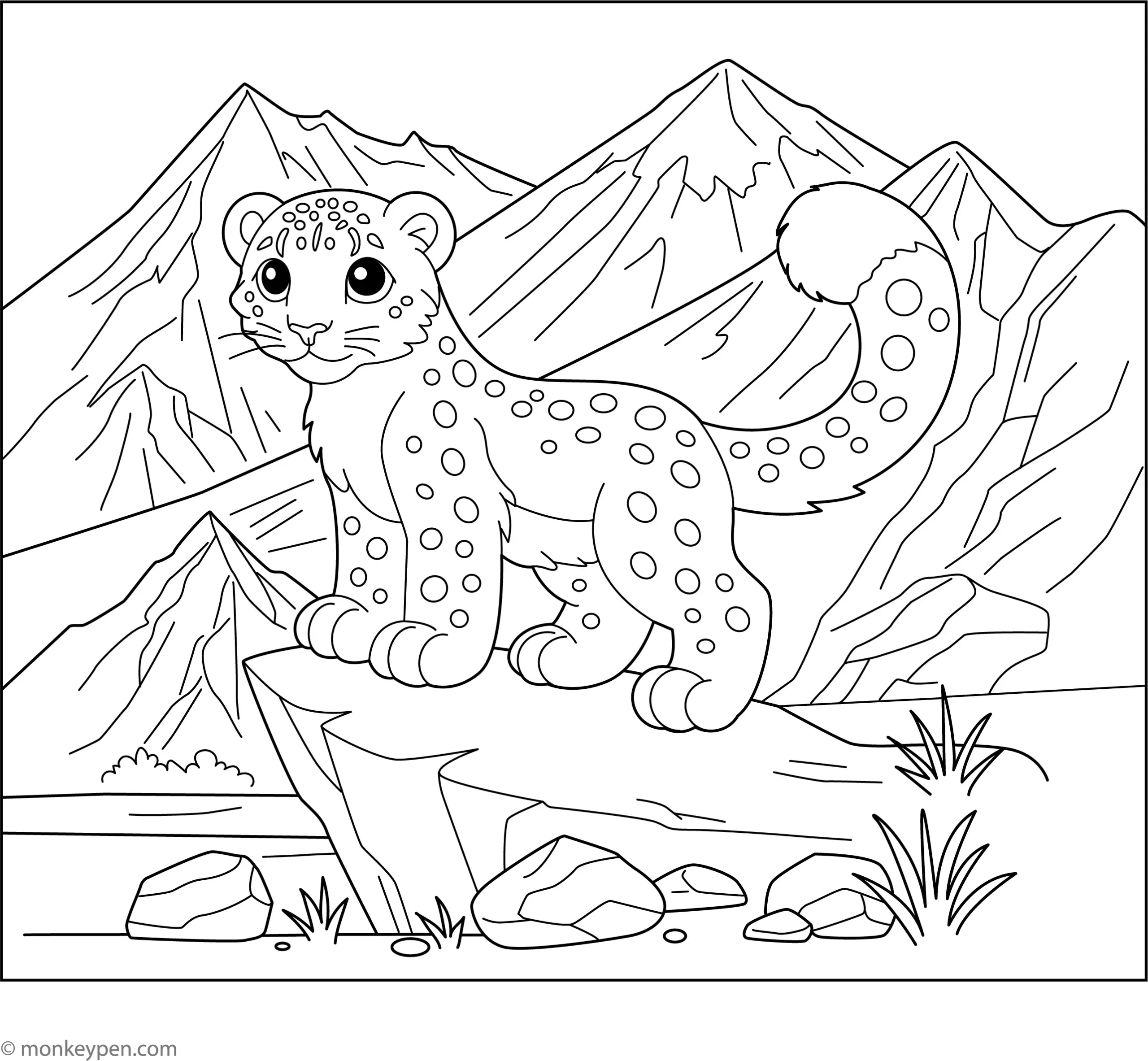 Snow Leopard Coloring Page Free Coloring Page Printable Snow Leopard Coloring Page Free Coloring Page Printable