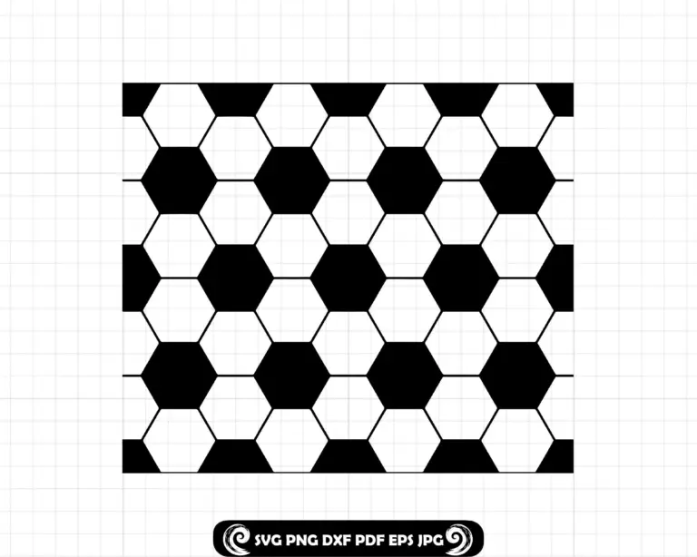 Soccer Ball Pattern SVG Football Seamless PNG Hexagon Sports Background DXF Cut File For Cricut Soccer Wall Design Template Etsy Ireland